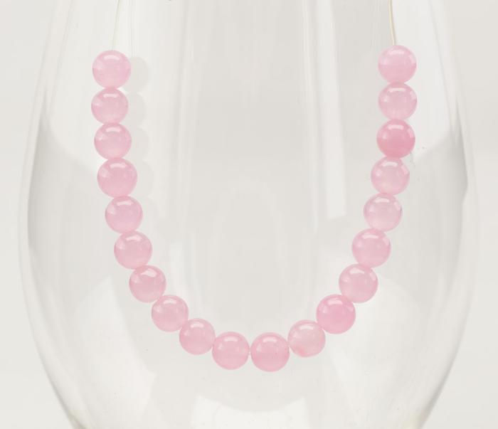Pärla Malaysia jade 6 mm, Rosa (10st)