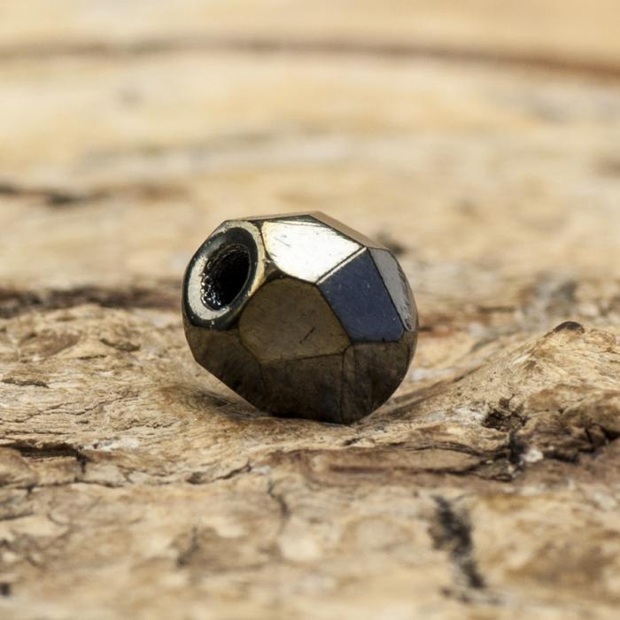 Glaspärla facetterad 4,5x5 mm, Brunmulti (25st)