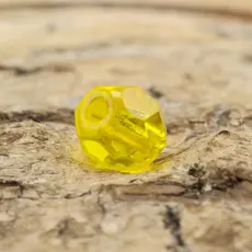Glaspärla facetterad 4,5x5 mm, Citrongul (25st)