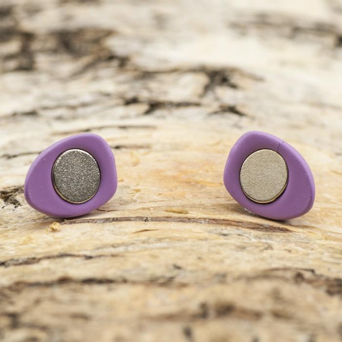 Magnetlås Hjärta 16x10,5 mm, Lila (st)