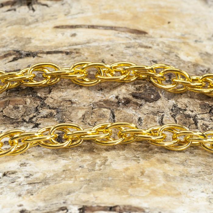 Smyckekedja 7,5x5 mm, Guldfärg (1 m)
