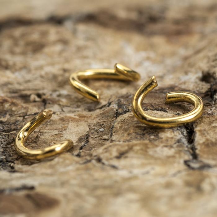 Ring Oval öppningsbar 4 mm, Guldfärg (50st)