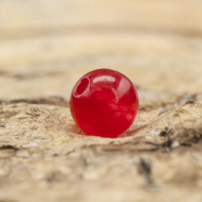 Pärla Malaysia jade 4 mm, Röd (10st)