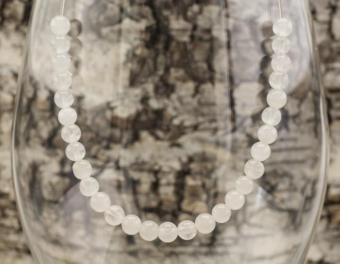 Pärla Malaysia jade 4 mm, Vit (10st)