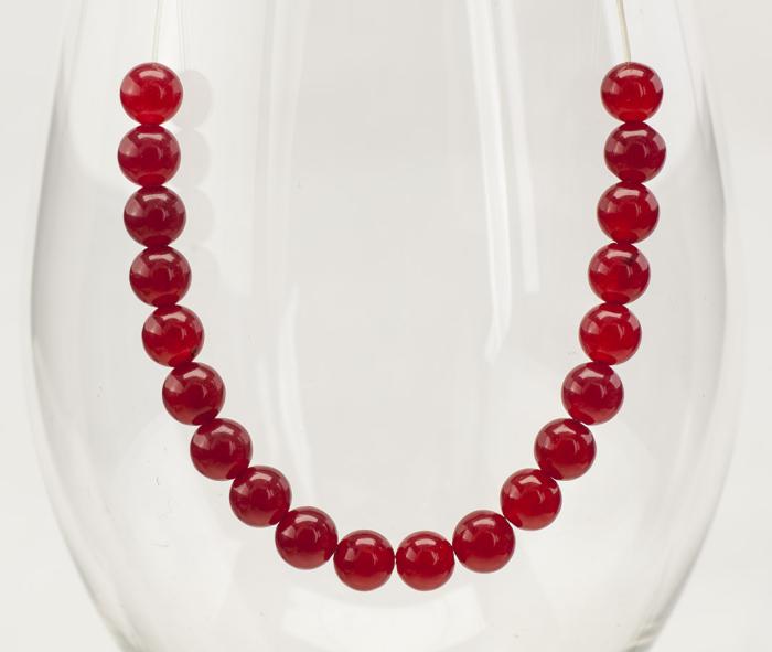 Pärla Malaysia jade 6 mm, Röd (10st)
