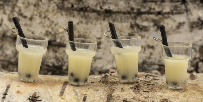Berlock Bubble Tea 13x25 mm, Creme (st)