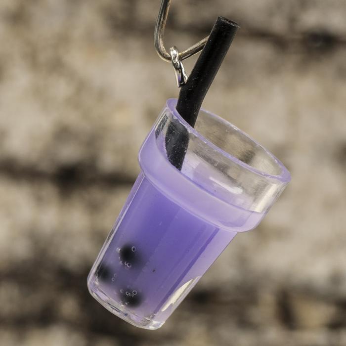 Berlock Bubble Tea 13x25 mm, Lila (st)