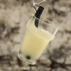 Berlock Bubble Tea 13x25 mm, Creme (st)