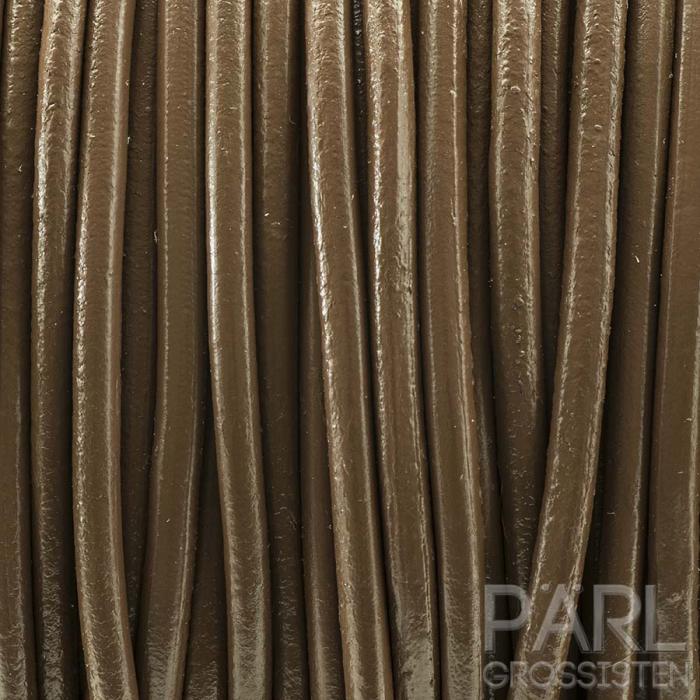 Äkta läderband 4 mm, Brun (meter)