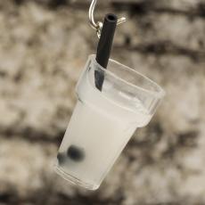 Berlock Bubble Tea 13x25 mm, Vit (st)