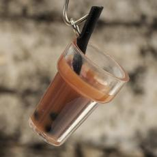 Berlock Bubble Tea 13x25 mm, Chokladbrun (st)