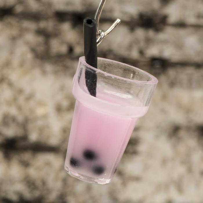 Berlock Bubble Tea 13x25 mm, Rosa (st)