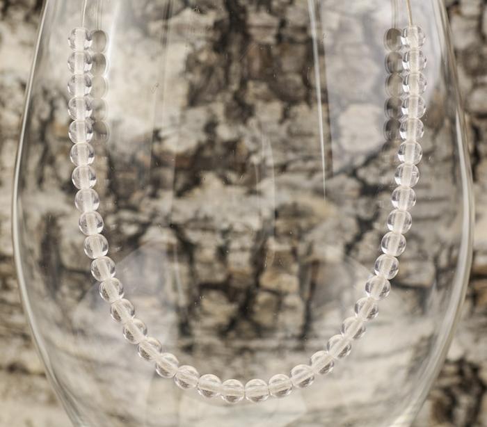 Glaspärla rund 4 mm, Ljusrosa (60st)