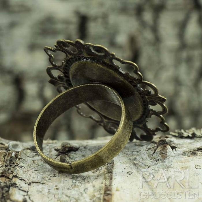 Ringstomme Romantisk, Antikbrons (st)