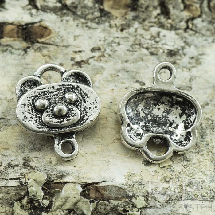 Connector Björn 16x13 mm, Antiksilver (5st)