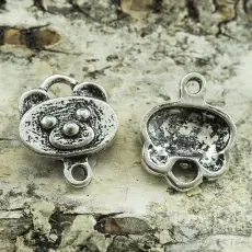 Connector Björn 16x13 mm, Antiksilver (5st)
