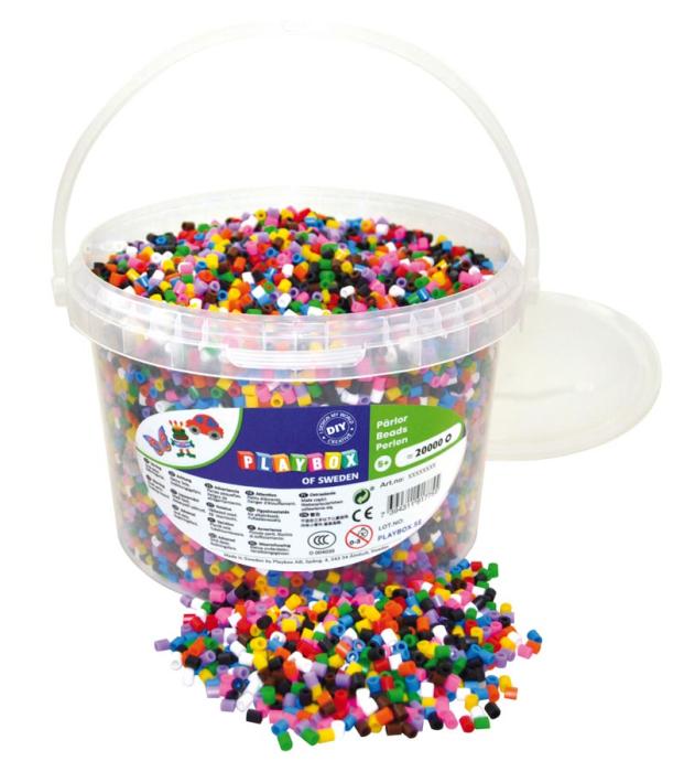 Rörpärlor midi 5 mm, 10-Färgmix (20000 st)
