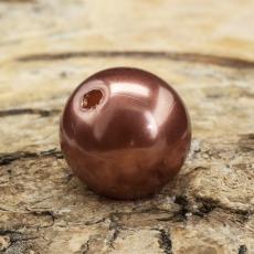 Rund Akrylpärla 10 mm, Brun (20st)