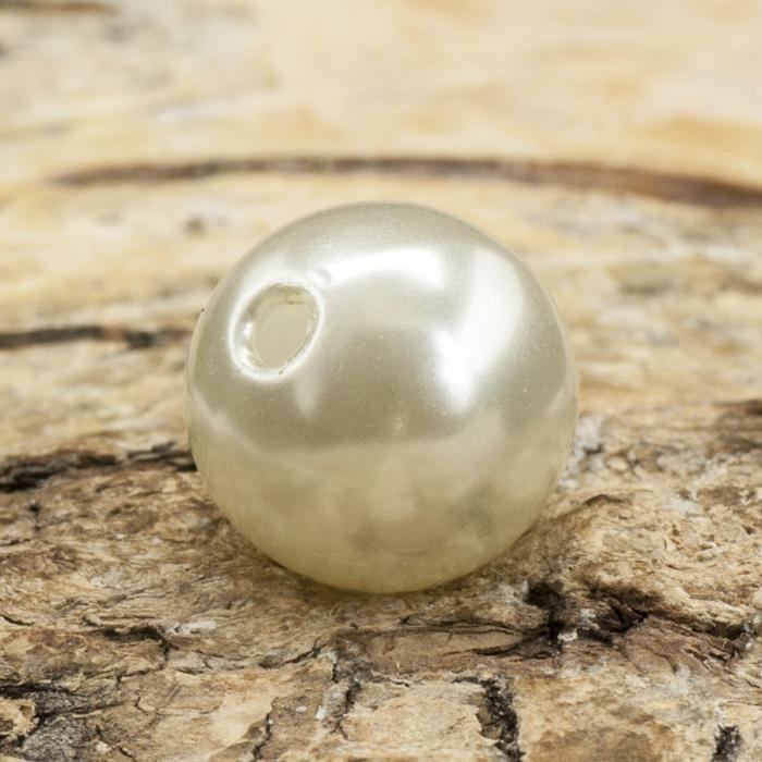 Rund Akrylpärla 10 mm, Ljusgrön (20st)