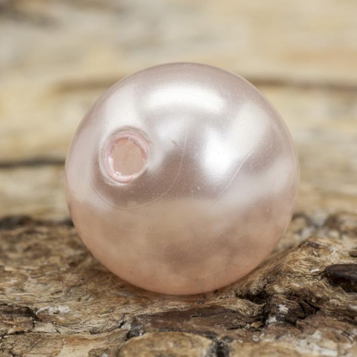 Rund Akrylpärla 10 mm, Ljusrosa (20st)