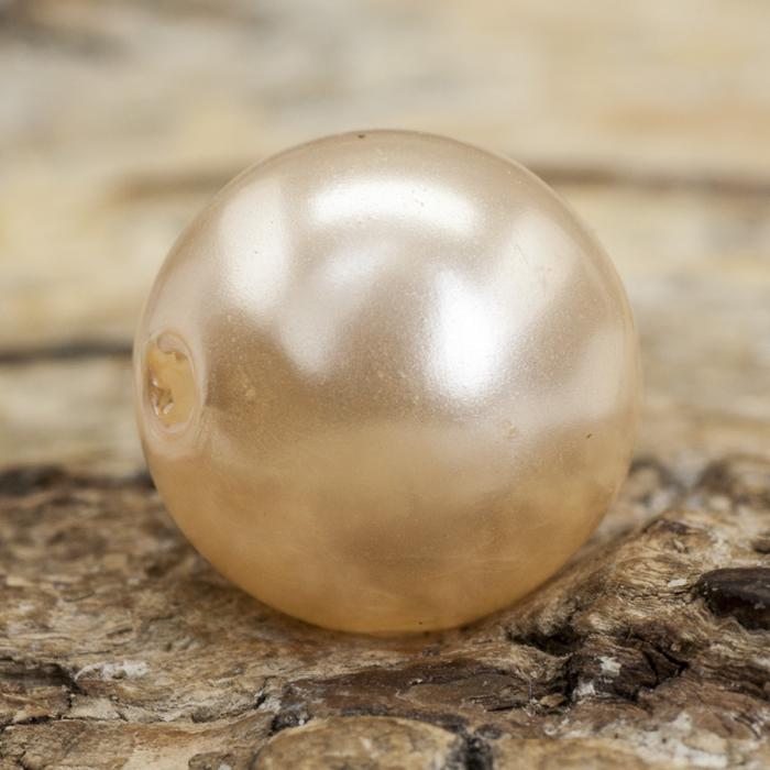 Rund Akrylpärla 10 mm, Champagne (20st)