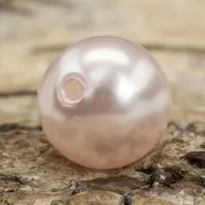 Rund Akrylpärla 10 mm, Ljusrosa (20st)