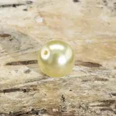 Vaxad glaspärla 8 mm, Gröngul (20st)
