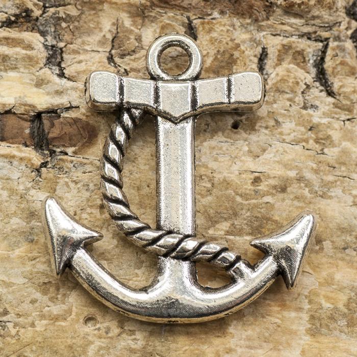 Berlock Ankare 23 mm, Antiksilver (st)