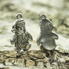 Berlock Pingvin 22x13 mm, Antiksilver (5st)