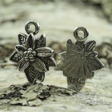 Berlock Julstjärna 18x15 mm, Antiksilver (5st)