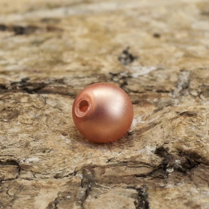 Vaxad glaspärla matt 4 mm, Mörk Corall (60st)