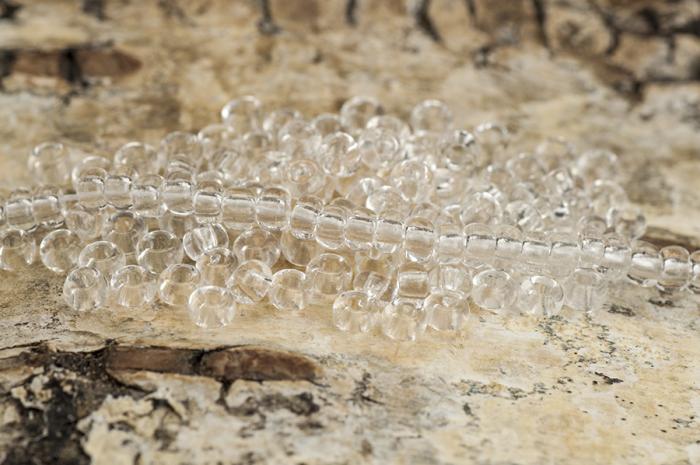 Seed Beads transparent 2,6 mm, Klar (20g)