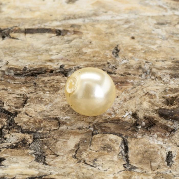 Rund Akrylpärla 8 mm, Cremevit (30st)