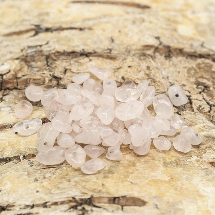 Rosenkvarts Chip 2-4 x 4-10 mm, Rosa (5g)