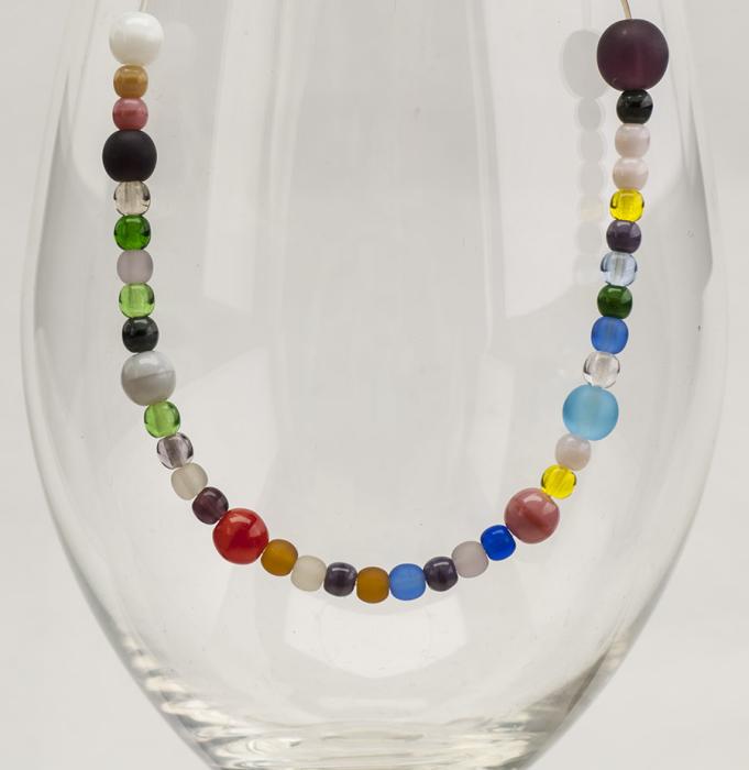 Glaspärla Rund 4-8 mm, Färgmix (20g)