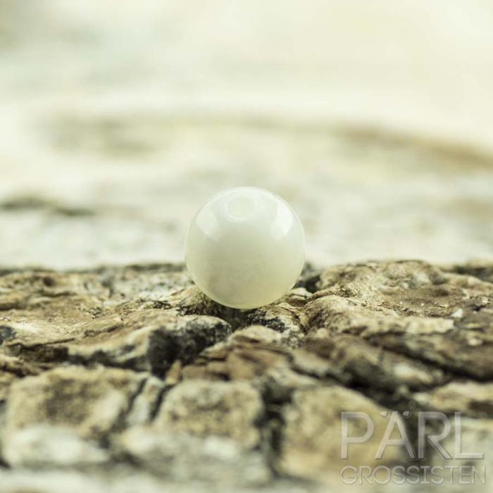 Snäckskalspärla Rund 5 mm, Naturvit (10st)