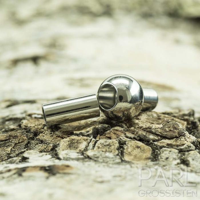 Magnetlås med kula 16x8 mm, Platinafärg (st)