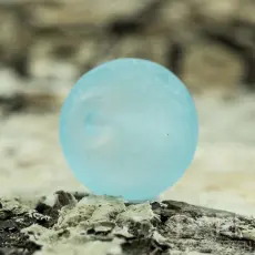 Frostad glaspärla 8 mm, Ljusblå (20st)