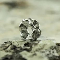 Mellandel Strassrondell 4 mm, Klar/Silverf&auml;rg (5st)