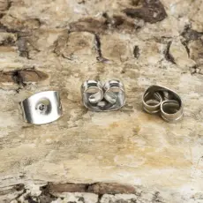 Örstopp i Rostfritt stål 6x4.5 mm, Stålfärg (20st)