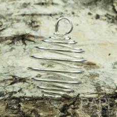 Pärlbur Spiral 19x28 mm, Silverfärg (st)
