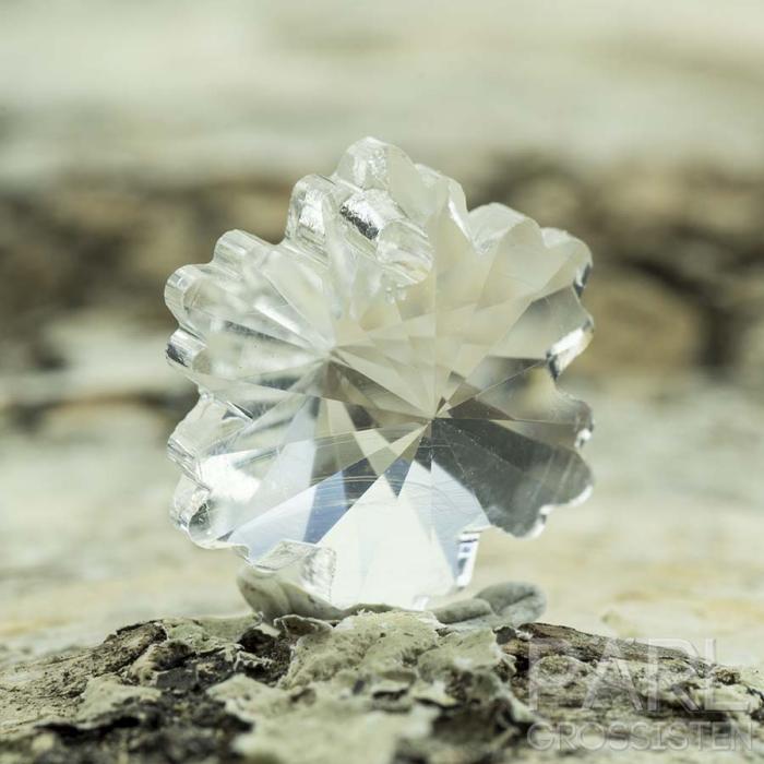 Glasblomma 14x12 mm, Klar (5st)