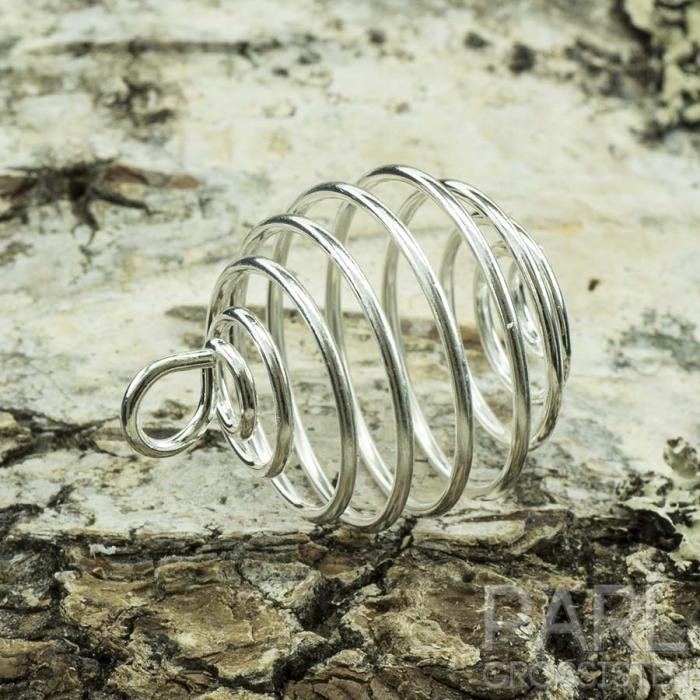 Pärlbur Spiral 19x28 mm, Silverfärg (st)