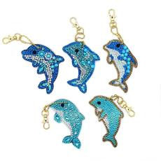 Diamond Painting Nyckelring, Delfin