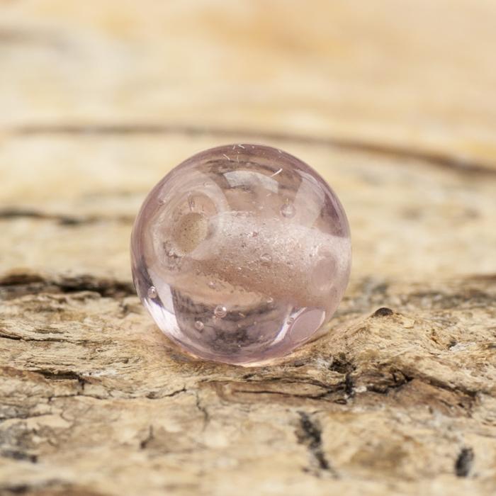 Glaspärla Prick 8,5x7 mm, Rosa (10st)