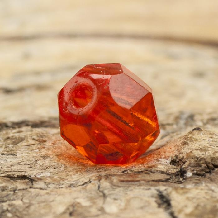 Glaspärla facetterad kula 7 mm, Orange (15st)