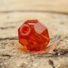 Glaspärla facetterad kula 7 mm, Orange (15st)