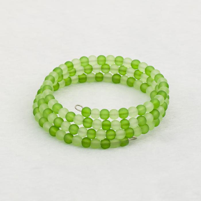 Box med frostade glaspärlor 4 mm, Färgmix (st)