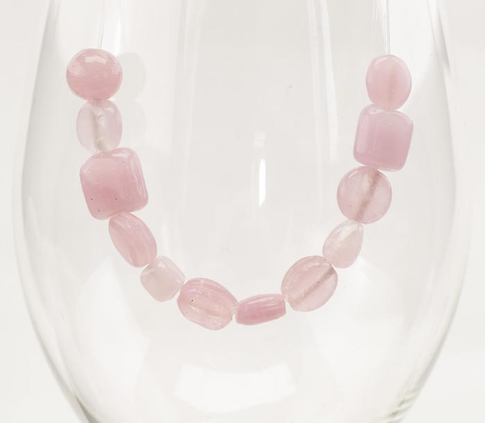 Glaspärlor mix, Rosa (50g)