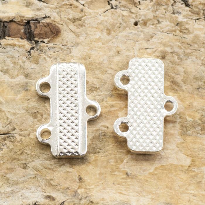 Connector Avslut 1-2 9x13 mm, Silverfärg (5st)